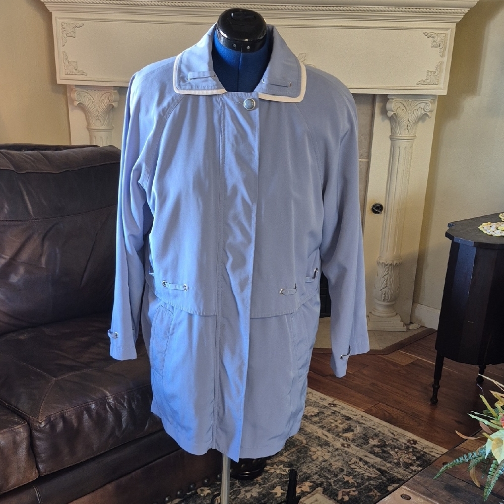 CS Signature Periwinkle Jacket with Cream Accents  sz. M (#1365A)